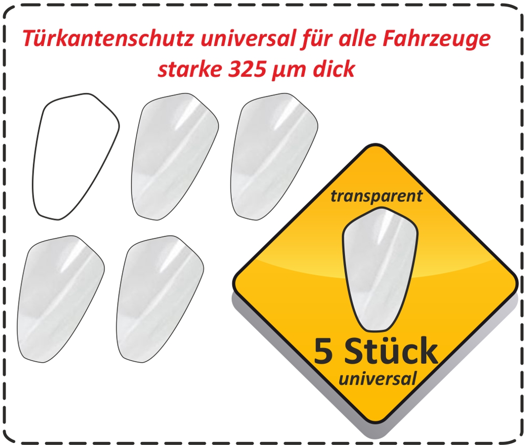  Türkantenschutz Türkantenschoner  Schutzfolie Lackschutz Folie transparent für 4 Türen - Kopie